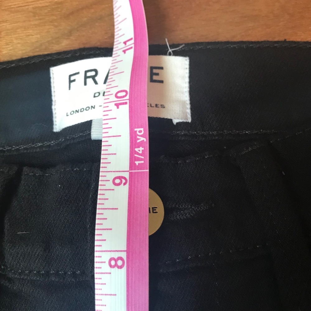 Frame Le High Cropped Flare Leg Floral Hem Jeans - Picture 11 of 11